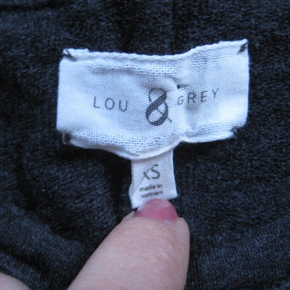 Lou & Grey SignatureSoft Dark Grey T-Shirt Dress A-Line Size XS 3/4 Long Sleeves - Picture 6 of 7